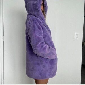 Apparis Fur Coat in Purple